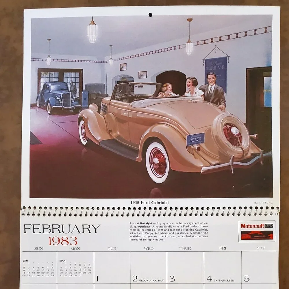 1983 Fords Forever Vintage Car Motorcraft Calendar Bell Ford Advert Phoenix AZ